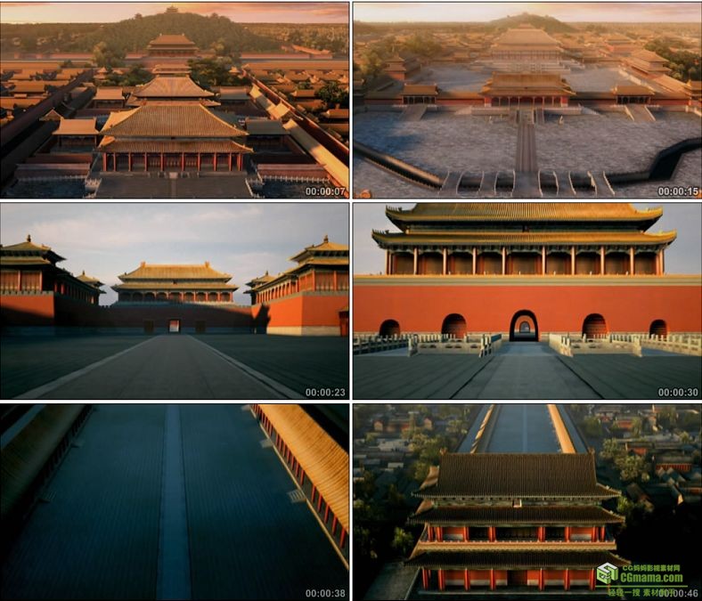 YC0033-中国古代建筑故宫长镜头/中国高清实拍视频素材