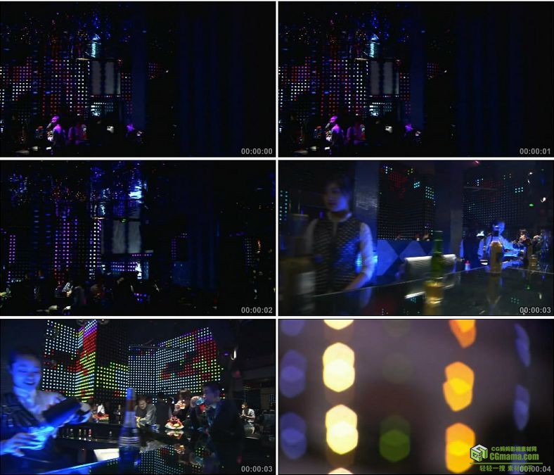 YC0250-夜店镜头酒吧一组/调酒喝酒/中国高清实拍视频素材下载