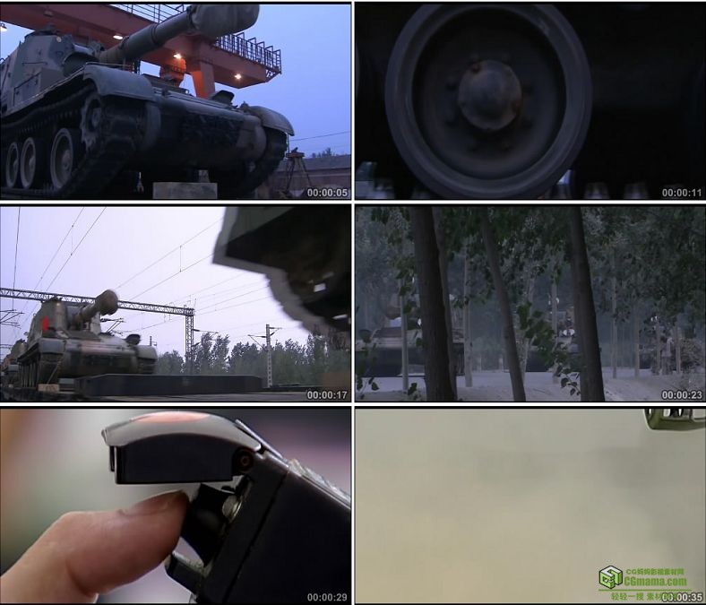YC0268-中国炮兵坦克部队军事演习装甲车部队/高清实拍视频素材下载