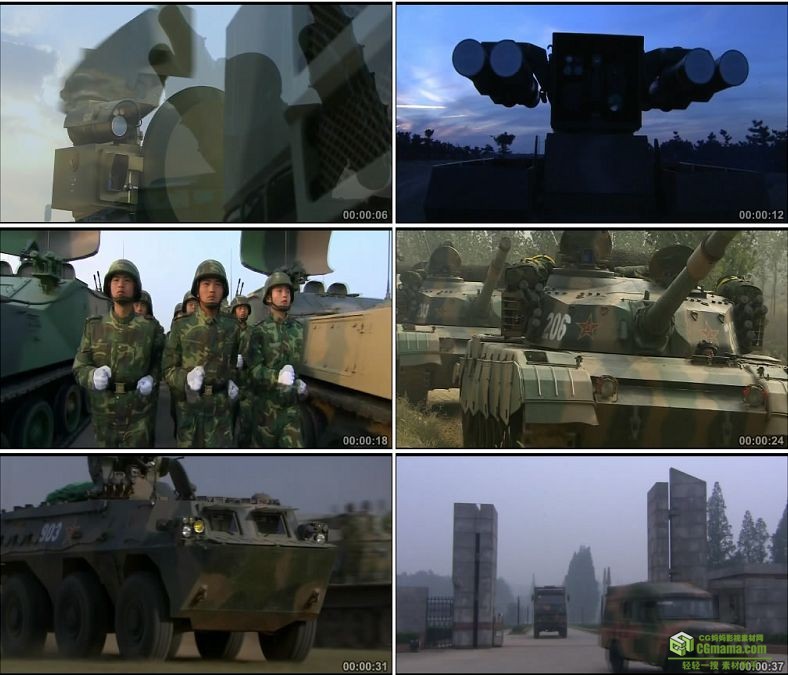 YC0276-科技强兵坦克出动装甲车战车指挥作战/中国高清实拍视频素材下载