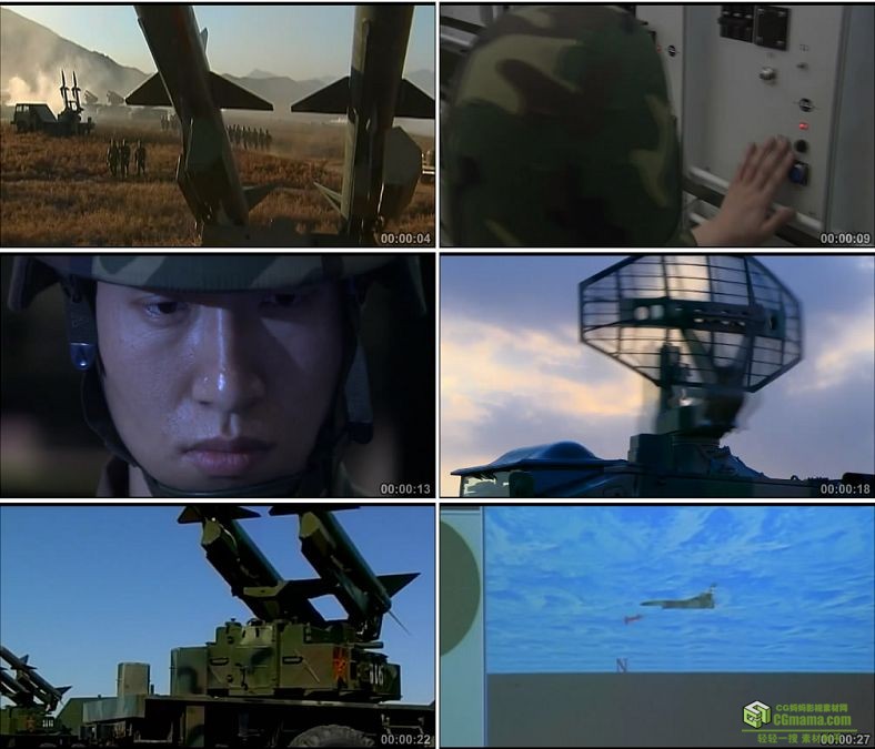 YC0280-信息化作战导弹发射击中飞机/军事实战演习/中国高清实拍视频素材下载
