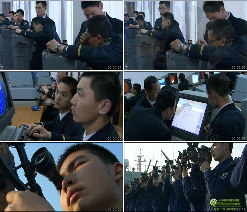 YC0287-中国海军大连舰艇学院学习研究培训/高清实拍视频素材下载
