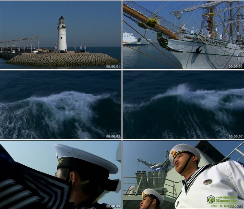 YC0297-中国海军海防/高清实拍视频素材下载