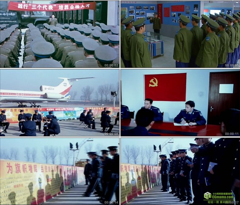 YC0313-军队部队政治思想文明建设学习听课/中国实拍视频素材下载