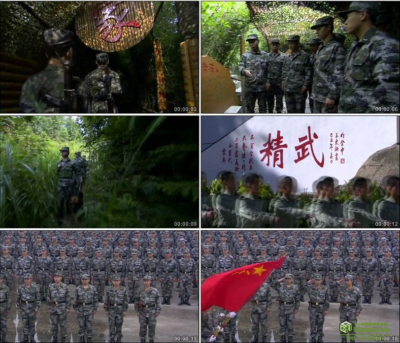 YC0327-军队士兵巡逻操练/跑操/中国高清实拍视频素材下载