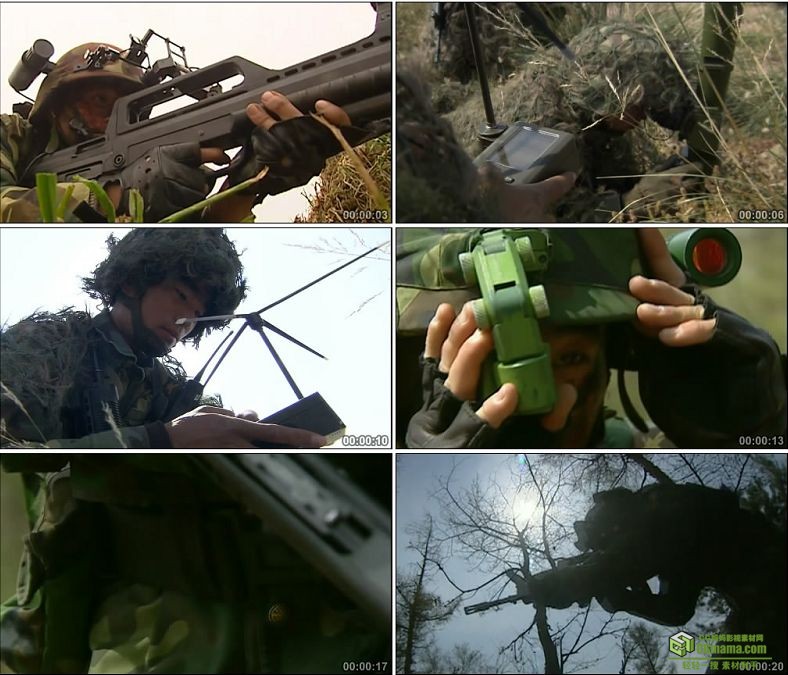 YC0334-中国特种兵单兵装备/中国实拍视频素材下载