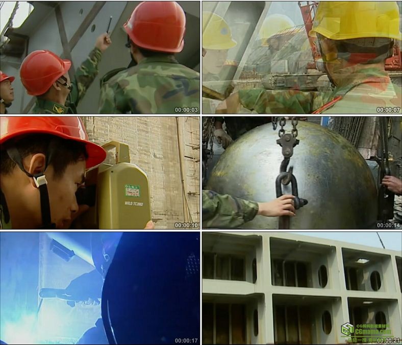 YC0352-中国军队三峡工程建设建造/实拍视频素材/影视史料素材下载