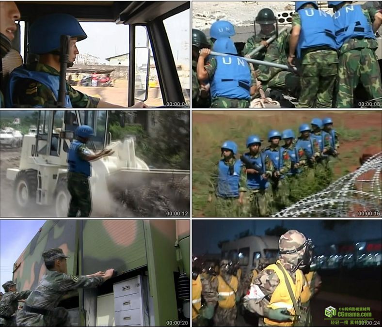 YC0360-中国驻联合国维和部队反恐防暴二炮官兵/实拍视频素材下载