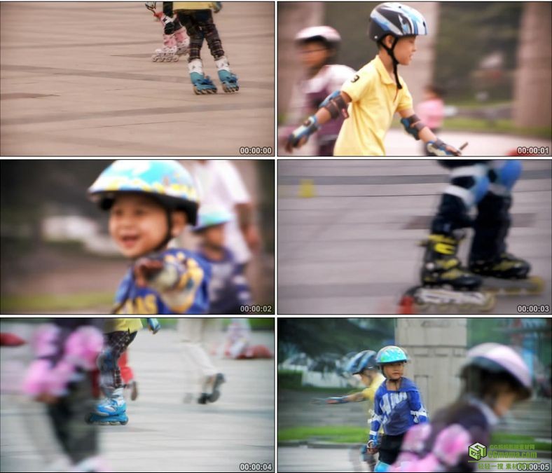 YC0424-小朋友溜冰场溜冰滑旱冰中国全高清实拍视频素材下载