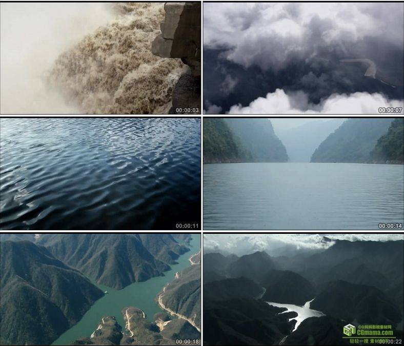 YC0436-黄河长江磅礴气势母亲河两河流域中国高清实拍视频素材下载