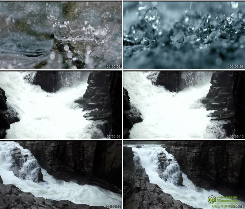 YC0446-阴天下雨大暴雨大河河水雨水雨滴水滴中国高清实拍视频素材下载
