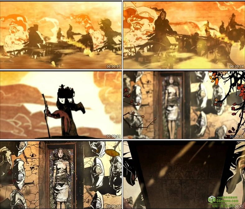 YC0447-火神祝融妣厉中国高清视频动画素材下载