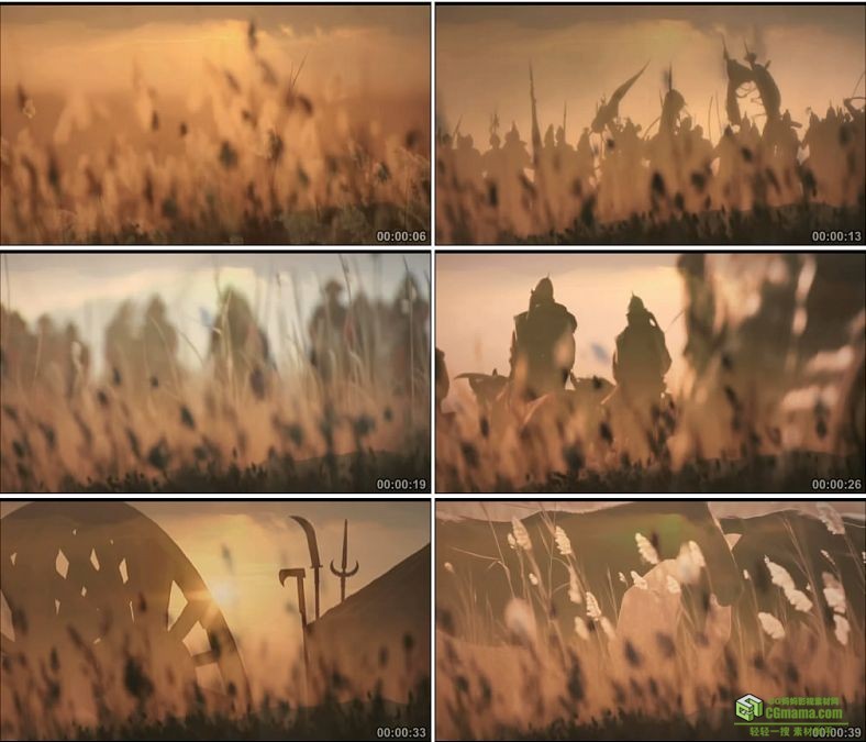 YC0489-胡虏金国士兵战马军队中国古代外族侵略战争/高清实拍视频素材下载