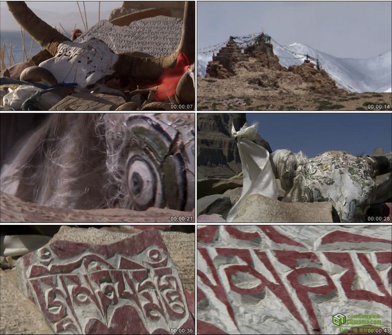 YC0576-西藏天葬台民俗文化中国高清实拍视频素材下载