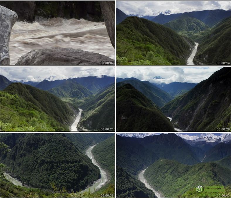 YC0579-江河西藏雅江雅鲁藏布江中国高清实拍视频素材下载