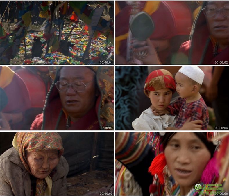 YC0800-西藏藏族喇嘛念经仪式藏民中国高清实拍视频素材下载