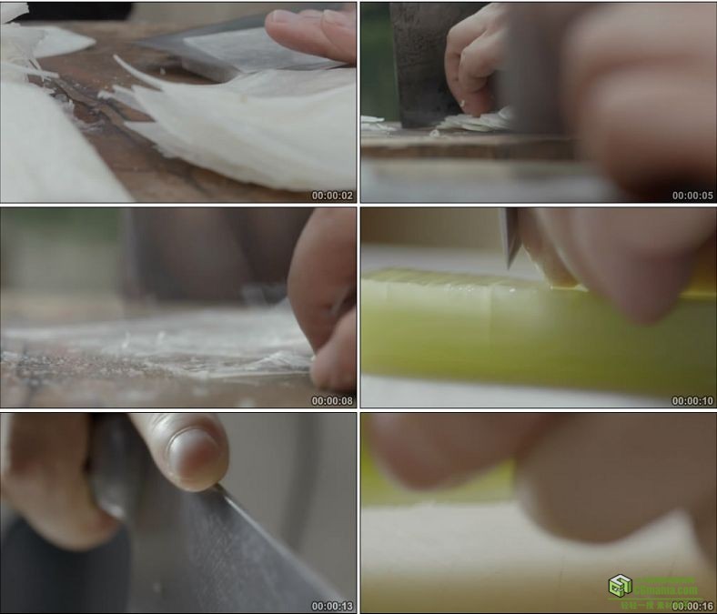 YC0872-深厚精湛的刀工切片切丝厨艺中国高清实拍视频素材下载