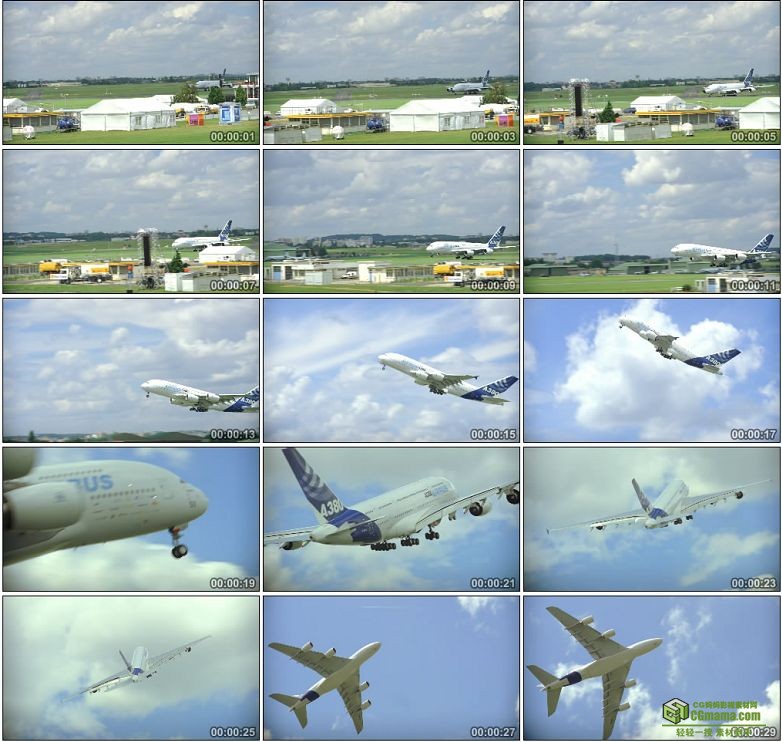 AA0030-飞机起飞客机客运飞机场中国高清实拍视频素材