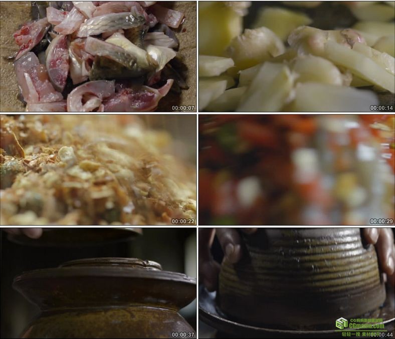 YC0883-香辣鲜美鱼酱发酵制作美食高清实拍视频素材