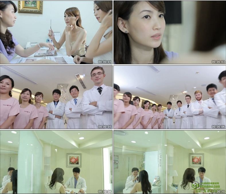 YC0909-妇科医院女性美容美体医院医学医生护士高清实拍视频素材