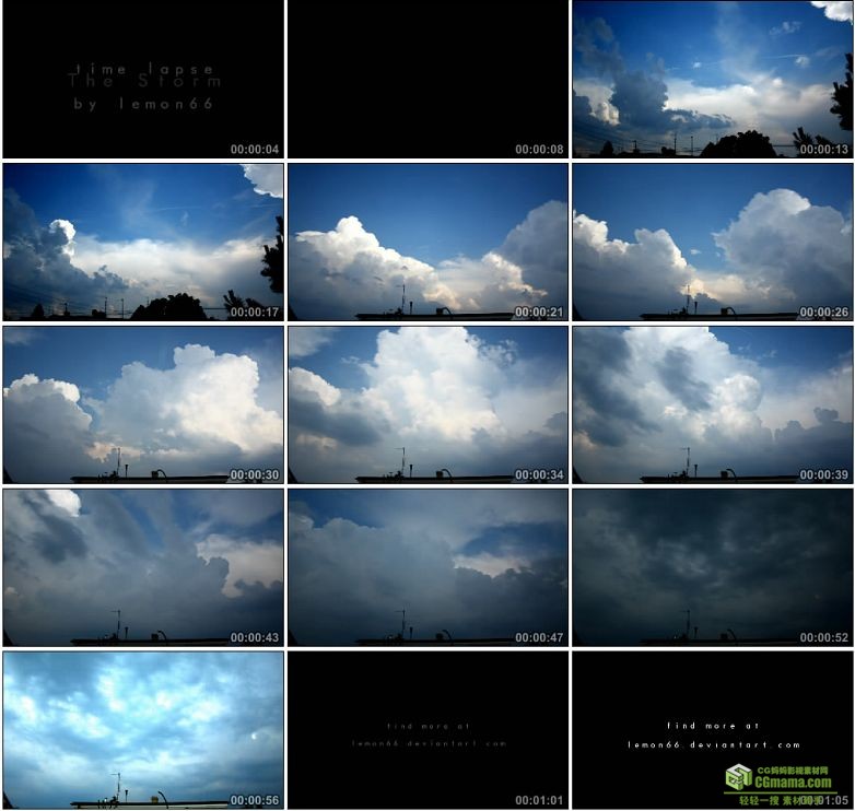 AA0079-延时摄影The Storm  (HD)蓝天白云高清实拍视频素材下载