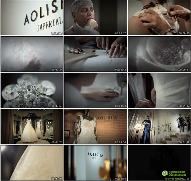 AA0192-AOLISHA澳利莎婚纱高清实拍视频素材宣传片下载