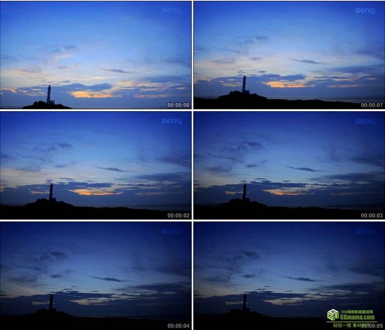 YC0989-大海上的灯塔自然风光高清实拍视频素材