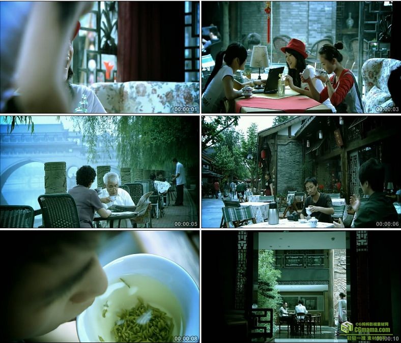 YC0994-成都茶文化喝茶品茶茶客中国传统高清实拍视频素材