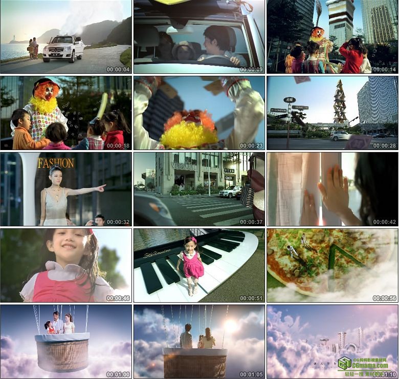 AA0365-光耀集团奔驰汽车一家人幸福生活高清实拍视频素材宣传片