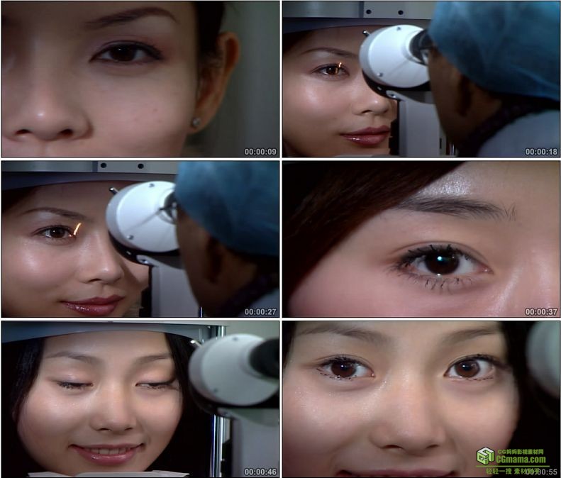 YC1042-检查视力检查眼睛眼科高清实拍视频素材