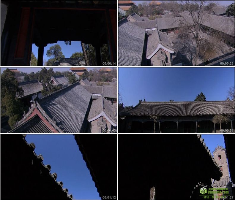 YC1048-官宦府第宅院孔府古代建筑高清实拍视频素材