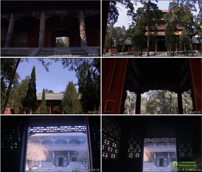 YC1056-孔府孔庙宏伟建筑群古代园林景观高清实拍视频素材
