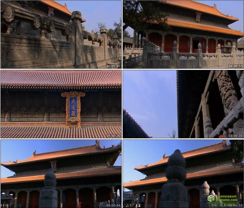 YC1059-孔庙核心建筑大成殿祭祀主殿古代园林建筑高清实拍视频素材