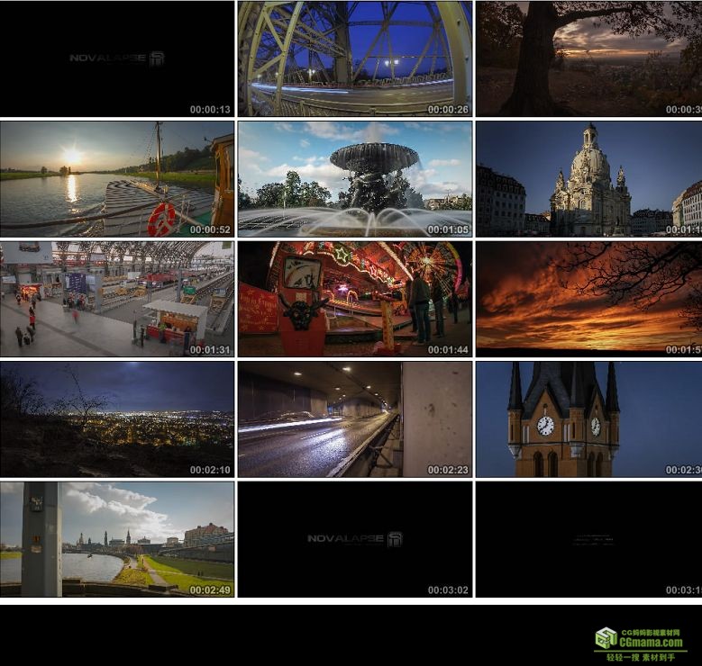 AA0142-间隔拍摄作品集 2010高清实拍视频素材城市人流车流落叶