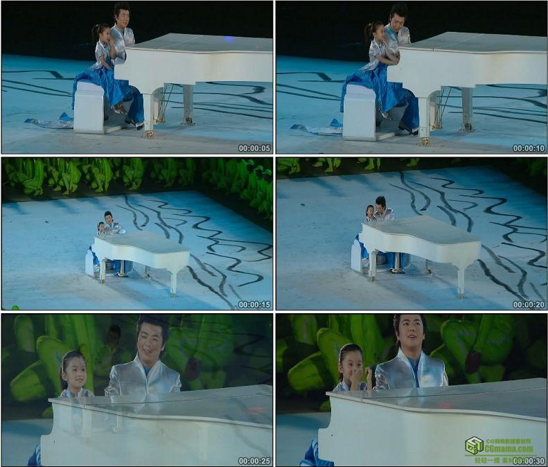 YC1094-中国北京奥运会开幕式郎朗弹钢琴高清实拍视频素材