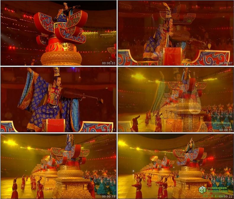YC1111-中国北京奥运会开幕式琵琶表演高清实拍视频素材