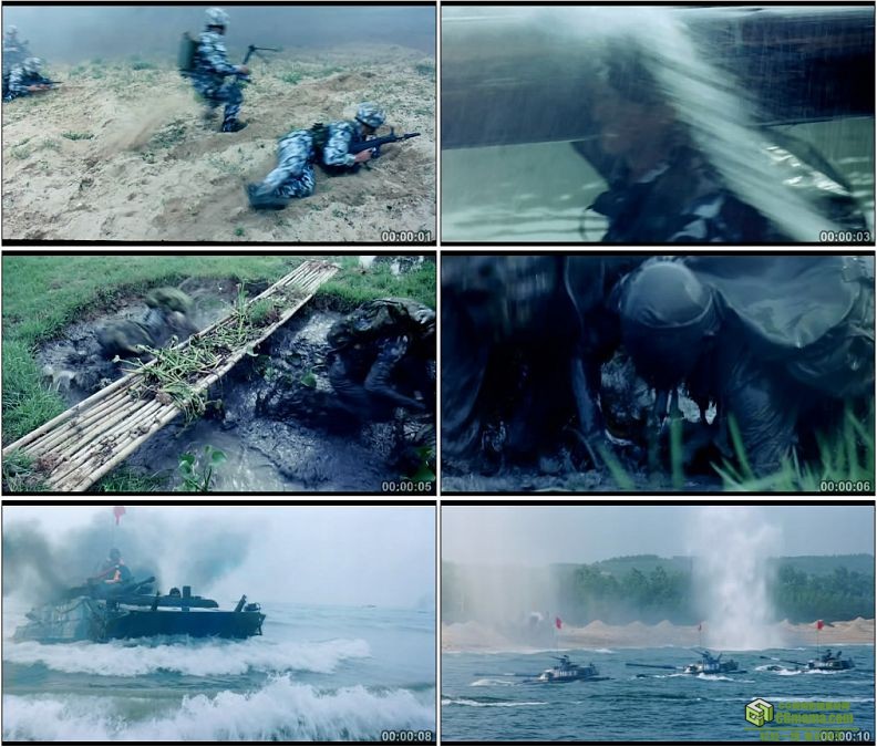 YC1129-中国特种部队海军陆战队训练执行任务高清实拍视频素材