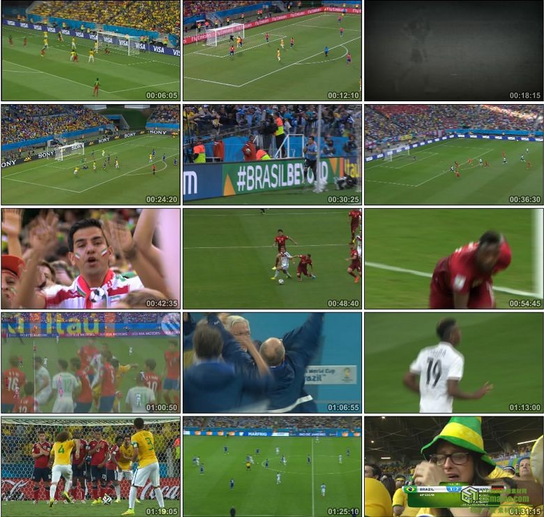 AA0428-2014年FIFA巴西世界杯官方进球集锦足球高清实拍视频素材