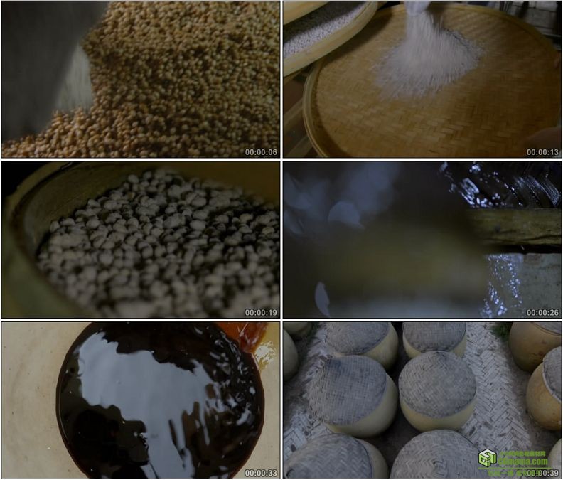YC1141-传统酱油的制作和酿造高清实拍视频素材