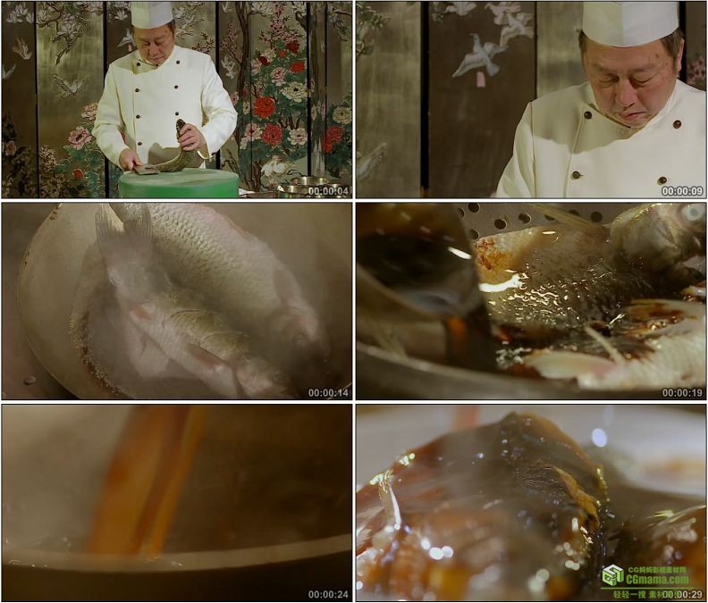 YC1198-西湖醋鱼的制作特色名吃美食高清实拍视频素材