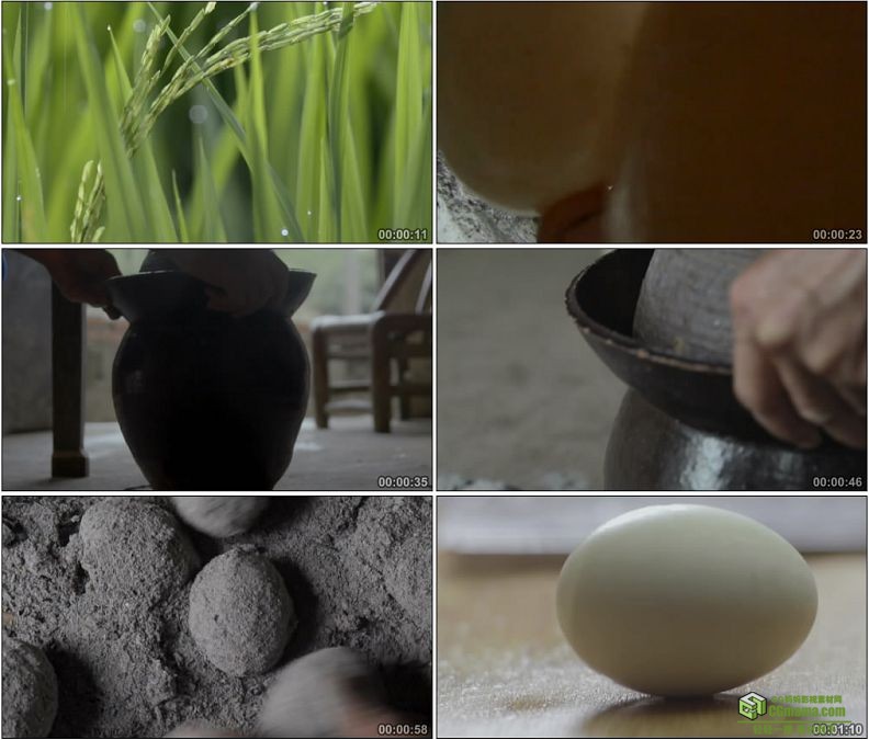 YC1216-腌咸鸭蛋选蛋腌制保存制作/鸭蛋黄传统美食高清实拍视频素材