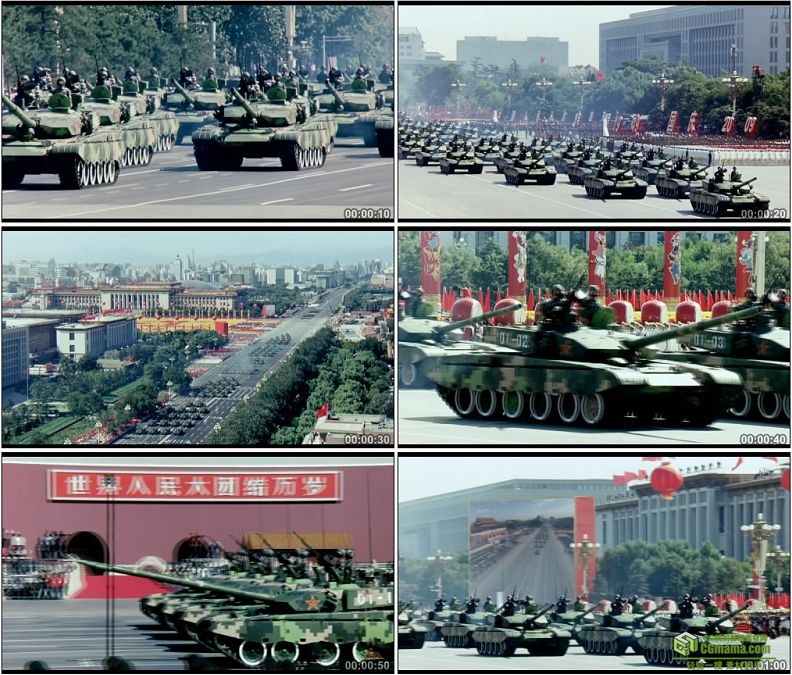 YC1242-中国人民军队99式坦克陆军阅兵大典军事高清实拍视频素材
