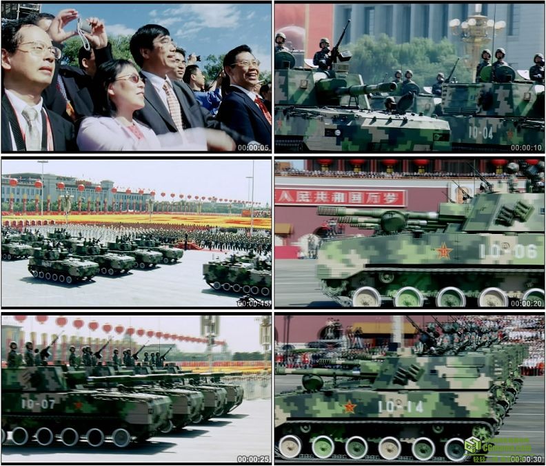 YC1251-中国军队07式履带自行榴弹炮部队战车装甲车军事高清实拍视频素材