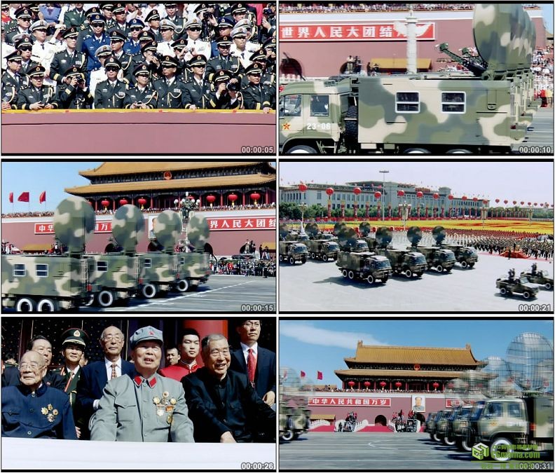 YC1265-中国人民军队通讯兵部队阅兵仪式军事高清实拍视频素材