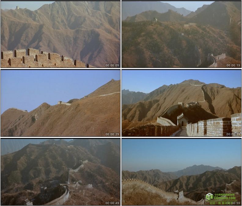 YC1339-中国万里长城世界奇观宏伟建筑名胜古迹高清实拍视频素材