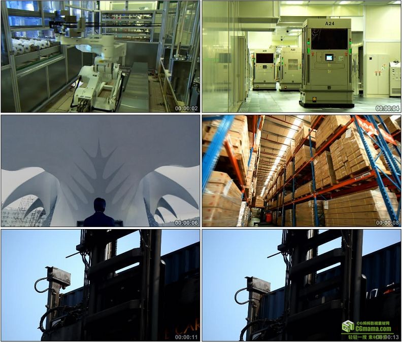 YC1383-工业生产物流科技制造高清实拍视频素材