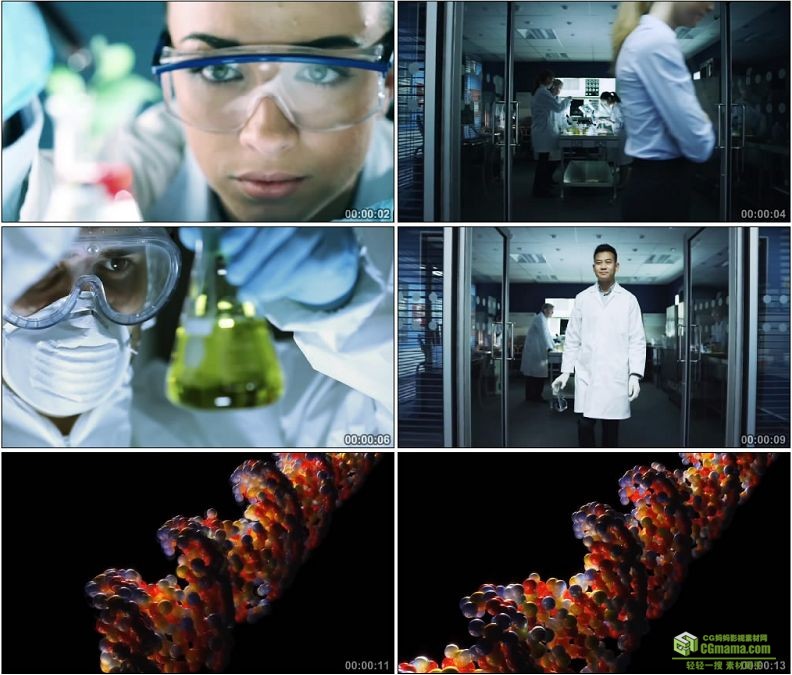 YC1392-科学家科研科技科学研究DNA分子高清实拍视频素材