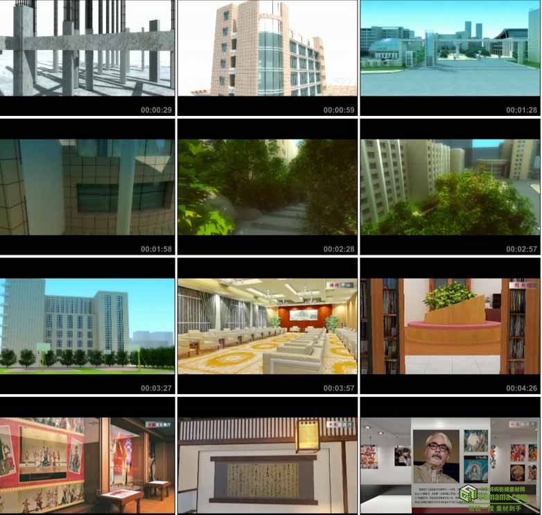 LED0490-独家原创3D建筑漫游大楼生长动画视频素材