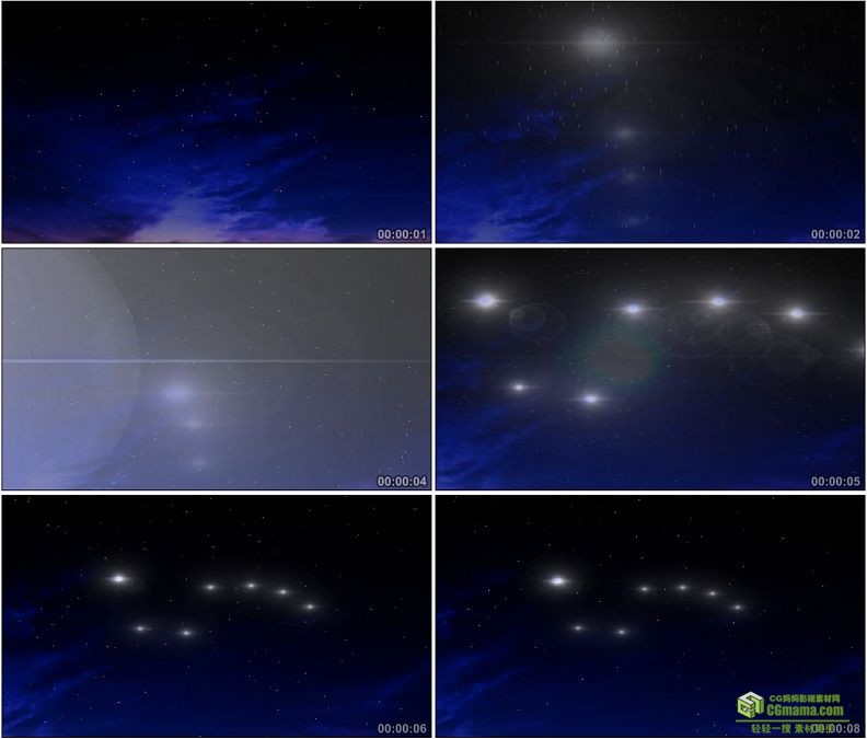 YC1439-夜空北斗七星星空自然天文景观高清实拍视频素材