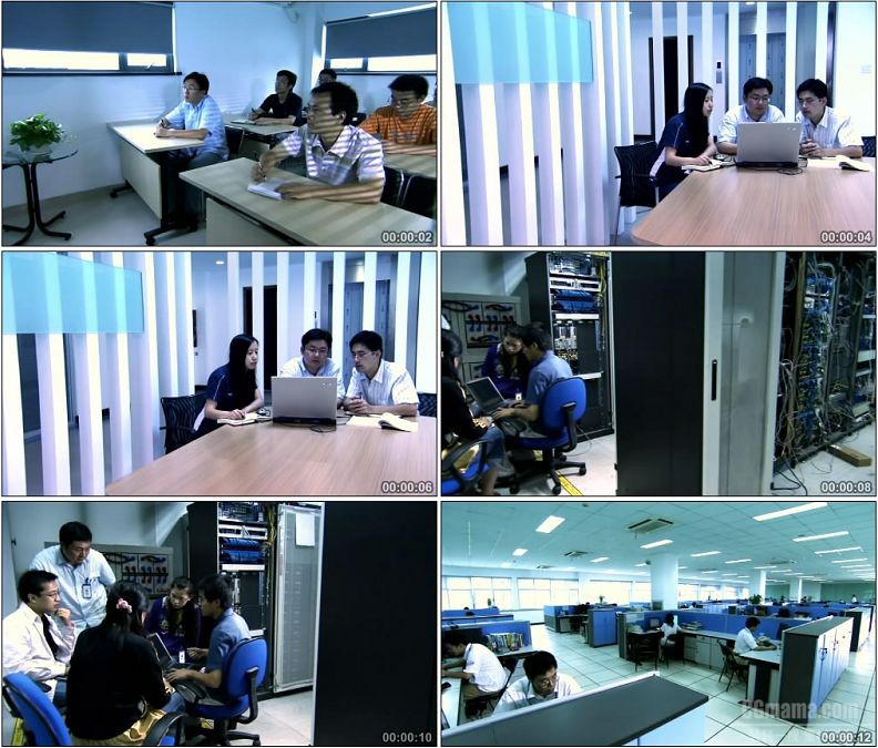 YC1457-人才培训会议团队开会研究方案商务职业小高清实拍视频素材